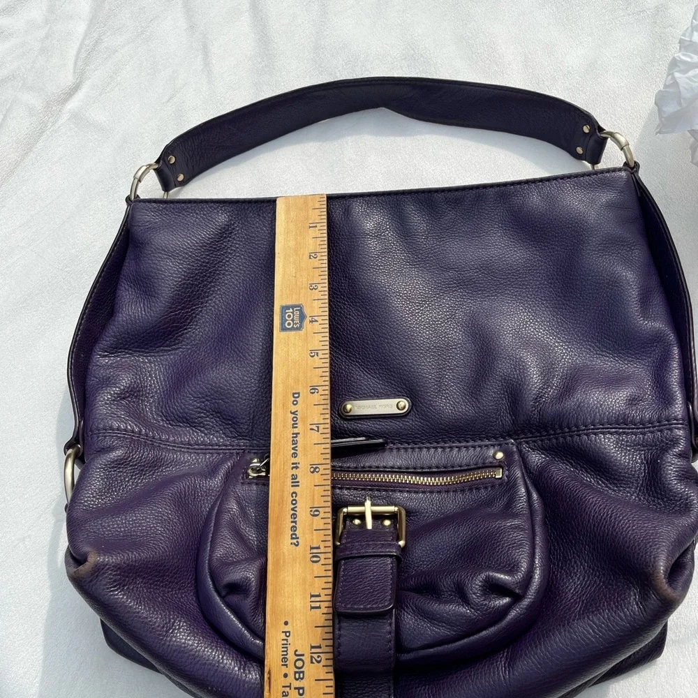 Michael Kors Purple Leather Shoulder Bag
